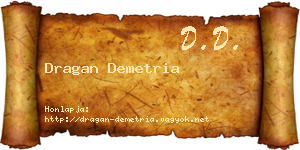 Dragan Demetria névjegykártya
